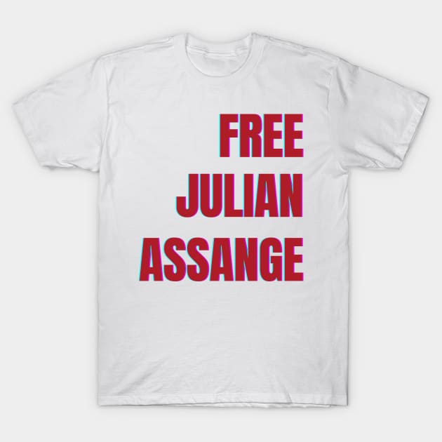 FREE JULIAN ASSANGE T-Shirt by Yasdey